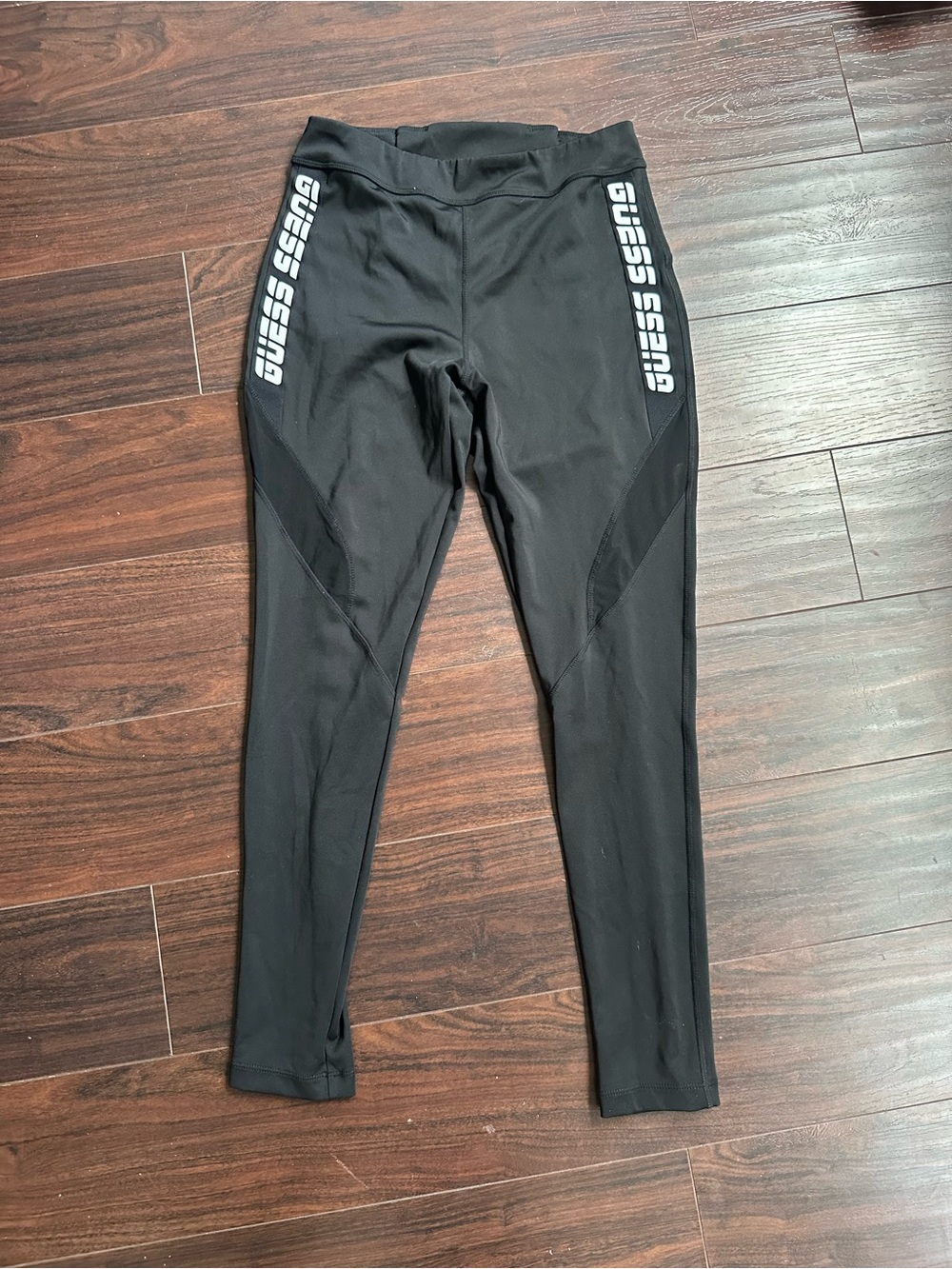 GUESS Black High-Rise Logo Leggings